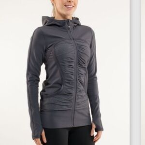 Lululemon Pure Balance Jacket Deep Gray Full Zip Size 4